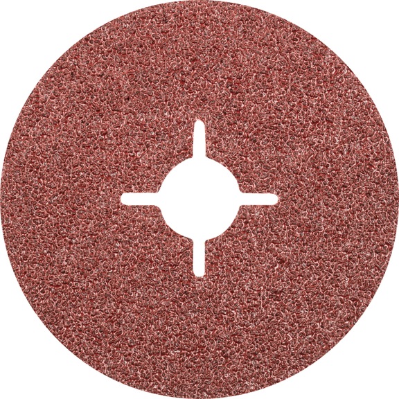 PFERD corundum fiber disc diameter 115 mm A24 for universal applications - Abrasive tool made of abrasive on a base
