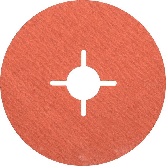 PFERD Korund Fiberscheibe Durchmesser 115 mm A-COOL220 für kühlen Schliff - Schleifwerkzeug aus Schleifmittel auf Unterlage
