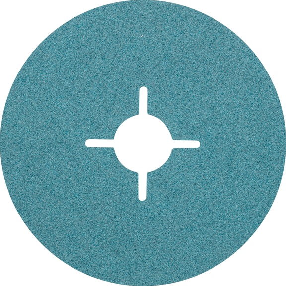 PFERD zirconia fiber disc diameter 115 mm Z100 for high stock removal on steel - Abrasive tool made of abrasive on a base