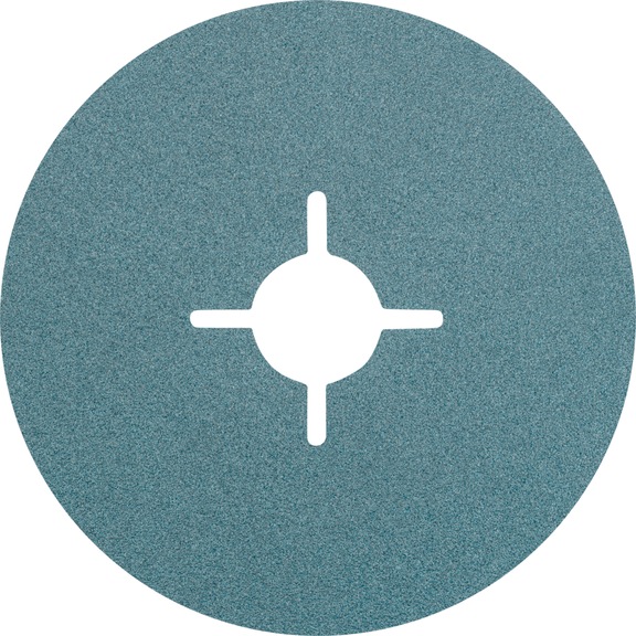 PFERD zirconia fiber disc diameter 115 mm Z120 for high stock removal on steel - Abrasive tool made of abrasive on a base
