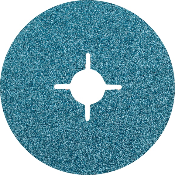 PFERD zirconia fiber disc diameter 115 mm Z36 for high stock removal on steel - Abrasive tool made of abrasive on a base