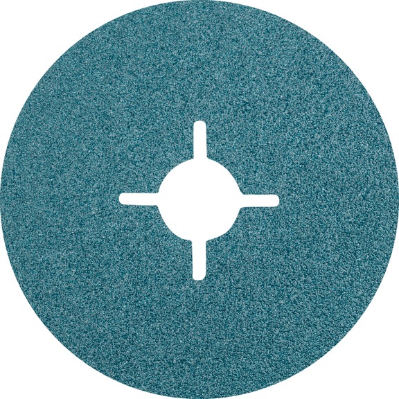 PFERD zirconia fiber disc diameter 115 mm Z60 for high stock removal on steel - Abrasive tool made of abrasive on a base