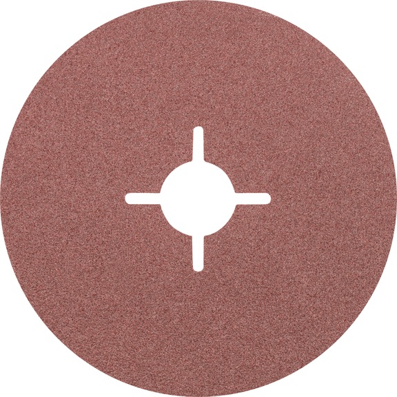 PFERD Korund Fiberscheibe Durchmesser 125 mm A100 für universelle Anwendungen - Schleifwerkzeug aus Schleifmittel auf Unterlage