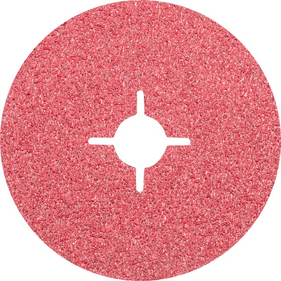 PFERD Keramikkorn Fiberscheibe Durchmesser 125 mm CO24 für höchsten Stahl Abtrag - Schleifwerkzeug aus Schleifmittel auf Unterlage