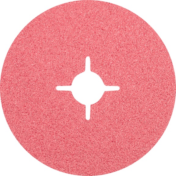 PFERD Keramikkorn Fiberscheibe Durchmesser 125 mm CO50 für höchsten Stahl Abtrag - Schleifwerkzeug aus Schleifmittel auf Unterlage