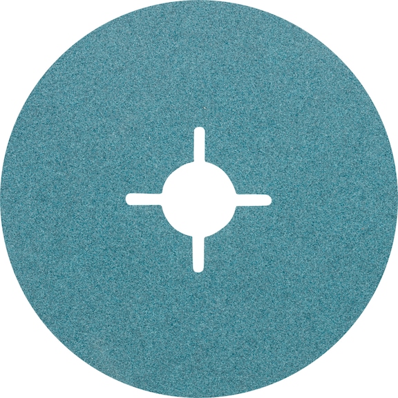 PFERD zirconia fiber disc diameter 125 mm Z100 for high stock removal on steel - Abrasive tool made of abrasive on a base