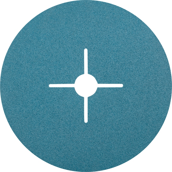 PFERD zirconia fiber disc diameter 180mm Z120 for high stock removal on steel - Abrasive tool made of abrasive on a base