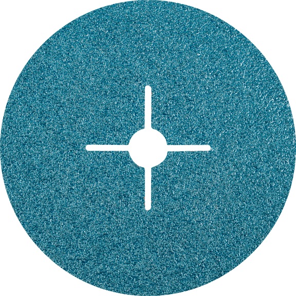 PFERD zirconia fiber disc diameter 180mm Z36 for high stock removal on steel - Abrasive tool made of abrasive on a base