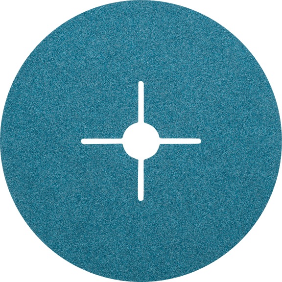 PFERD zirconia fiber disc diameter 180mm Z60 for high stock removal on steel - Abrasive tool made of abrasive on a base