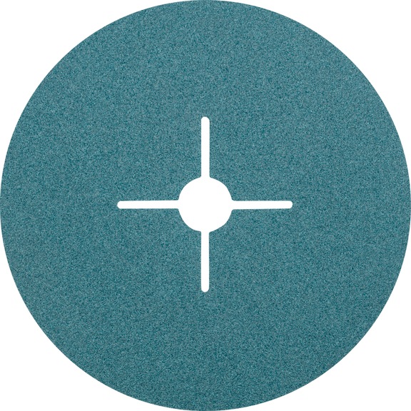 PFERD zirconia fiber disc diameter 180mm Z80 for high stock removal on steel - Abrasive tool made of abrasive on a base