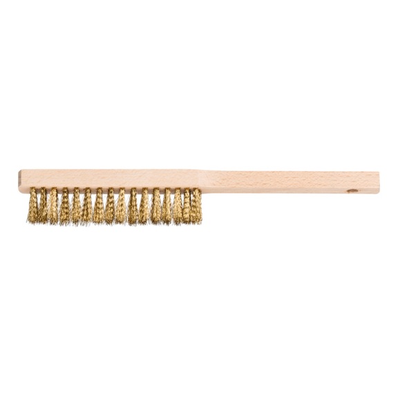 PFERD hand brush precision mechanic HBFM 4-row brass wire diameter 0.15 mm - Wire hand brush
