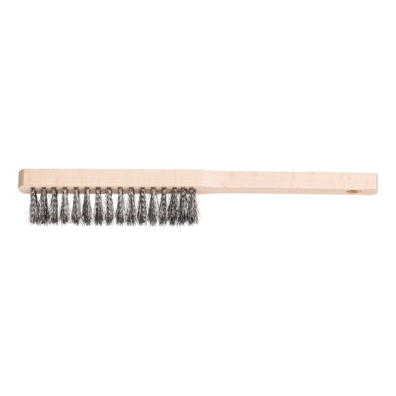PFERD hand brush for precision mechanics HBFM 4-row steel wire diameter 0.15mm - Wire hand brush