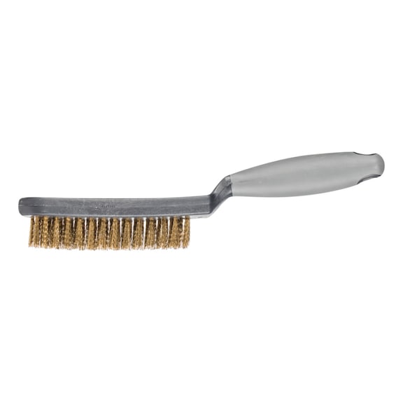 PFERD hand brush plastic body handle HBUP 3-row brass wire 0.30 10 - Wire hand brush