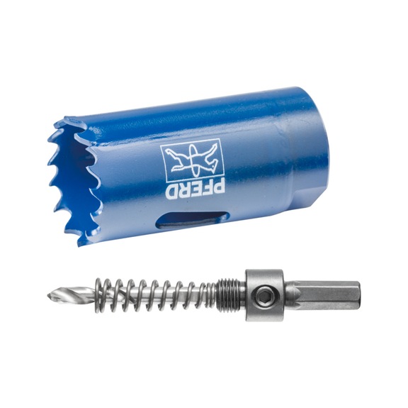 PFERD HSS hole saw set, two-piece, diameter 25 mm - Hole saw set
