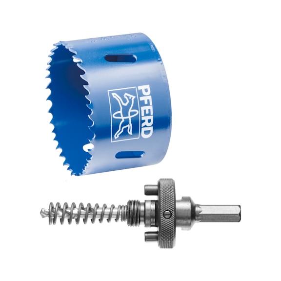 PFERD HSS hole saw set, two-piece, diameter 68 mm - Hole saw set