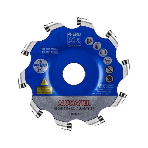 PFERD milling disc ALUMASTER R diameter 115 mm aluminum machining HICOAT - Cutting tool with defined cutting edges (parts, other)
