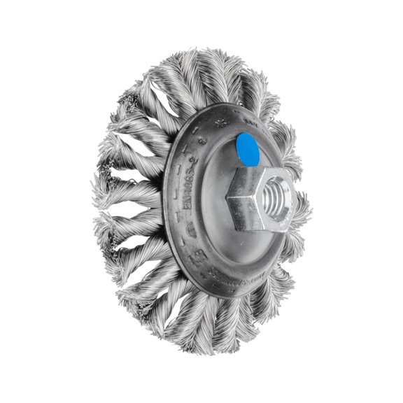 PFERD COMBITWIST knotted tapered brush KBG diameter 100x13 mm M14 wire 0.35 mm - Cone brush