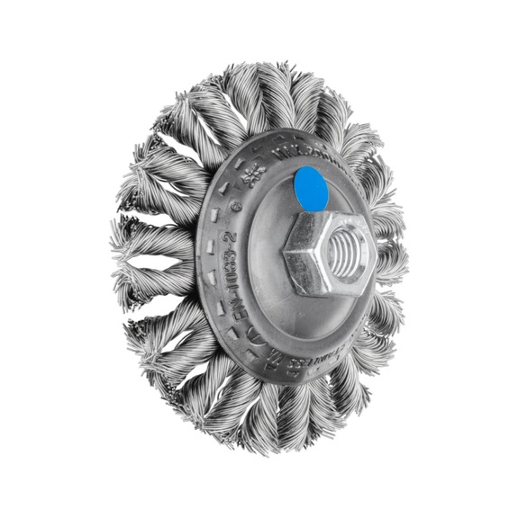 PFERD COMBITWIST knotted tapered brush KBG diameter 100x13 mm M14 wire 0.50 mm - Cone brush