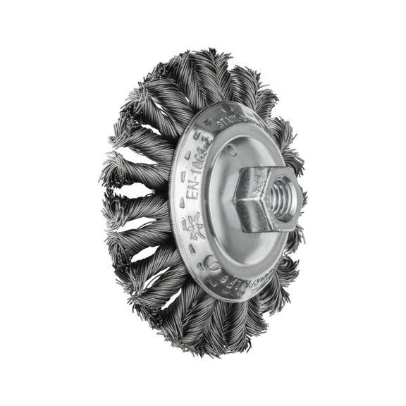 PFERD COMBITWIST knotted tapered brush KBG diameter 100x13mm M14 wire 0.50mm - Cone brush