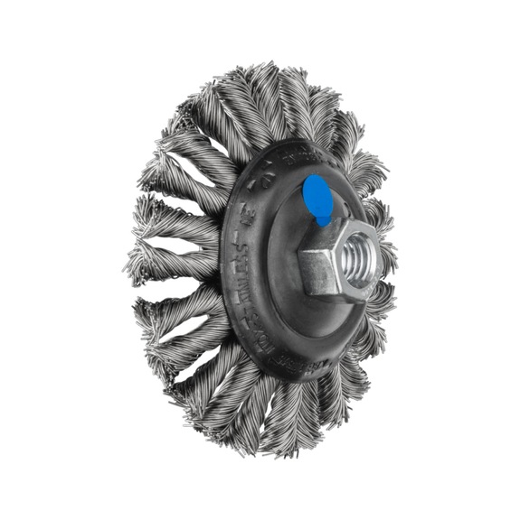 PFERD COMBITWIST knotted tapered brush KBG diameter 115x15 mm M14 wire 0.50 mm - Cone brush