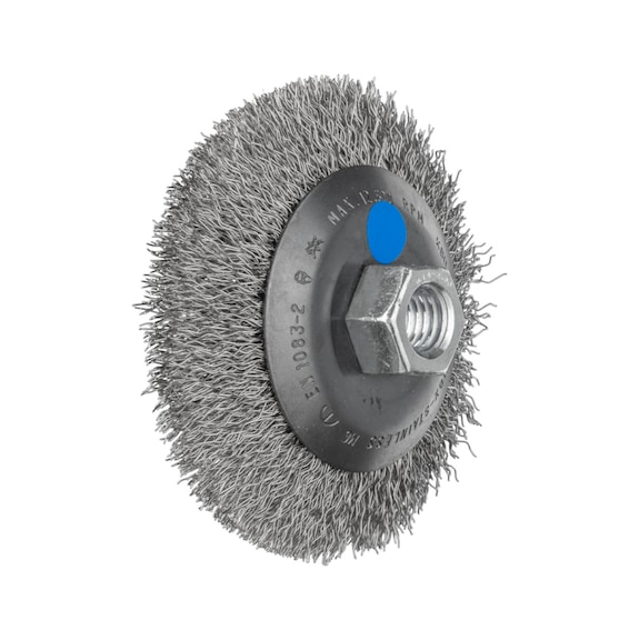 PFERD tapered brush unknotted KBU diameter 100x10mm M14 wire 0.35 mm - Cone brush