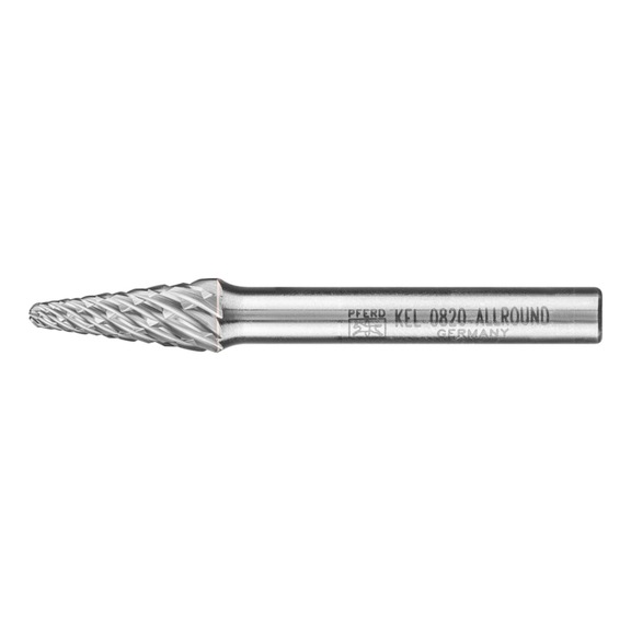 PFERD carbide burr ALLROUND round bend KEL diameter 08x20 mm - Rotor milling cutter