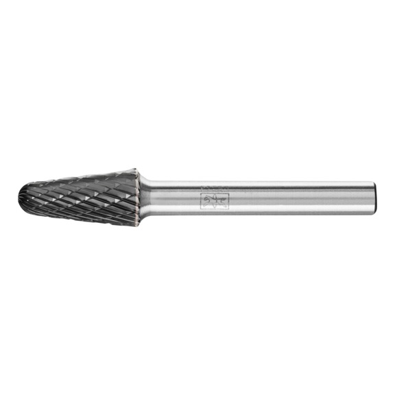 PFERD carbide burr round bend KEL diameter 10x20mm, 6mm Z3P HICOAT - Rotor milling cutter