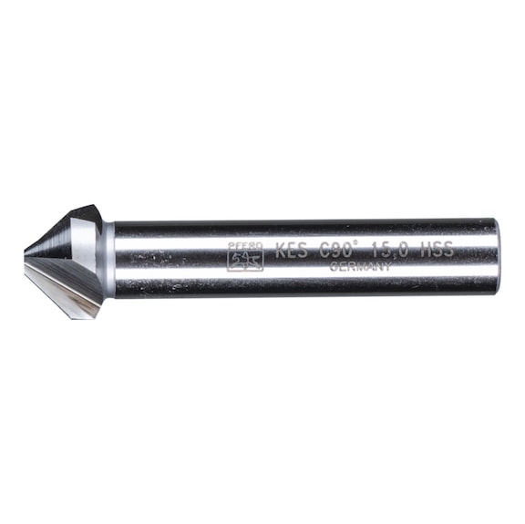 PFERD HSS taper and deburring countersink 90 degrees diameter 15mm shank 10mm DIN 335C - Short countersink