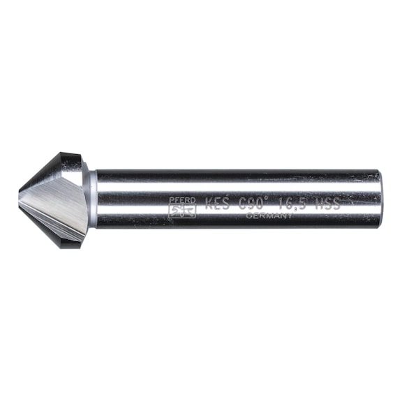 PFERD HSS taper and deburring countersink 90 degrees diameter 16.5 mm shank 10 mm - Short countersink
