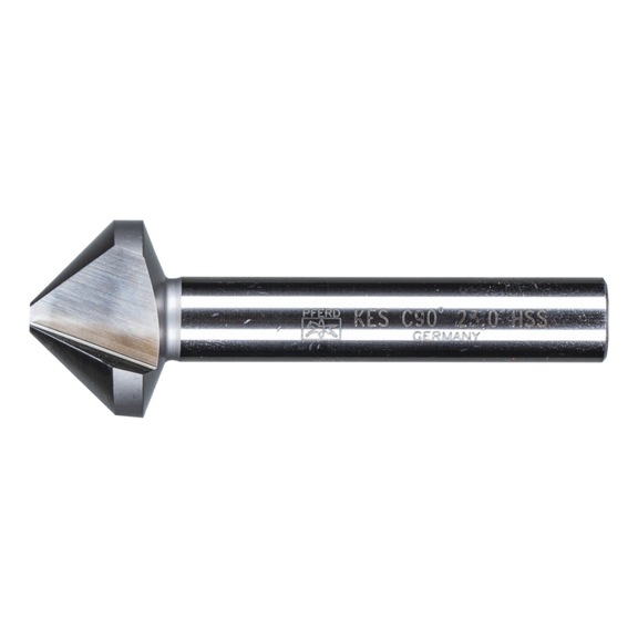 PFERD HSS taper and deburring countersink 90 degrees diameter 23mm shank 10mm DIN 335C - Short countersink