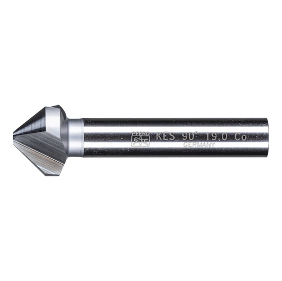 PFERD HSSE Co5 taper and deburring countersink 90 degrees diameter 19 mm shank 10mm - Short countersink