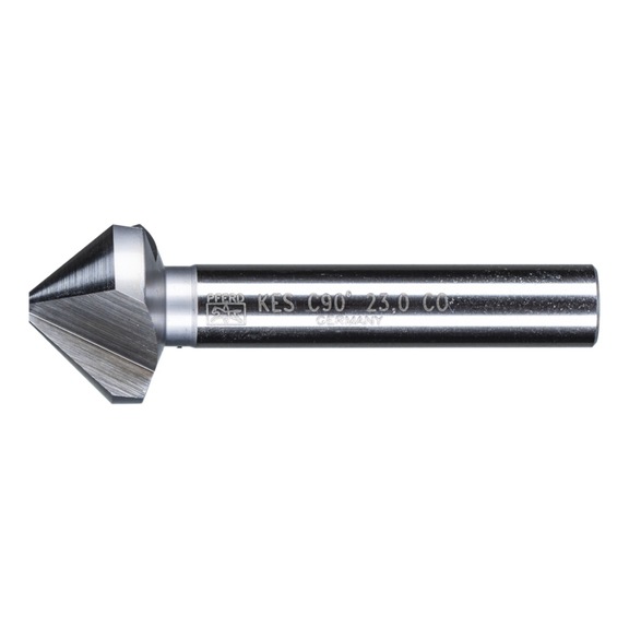 PFERD HSSE Co5 taper and deburring countersink 90 degrees diameter 23 mm shank 10mm - Short countersink