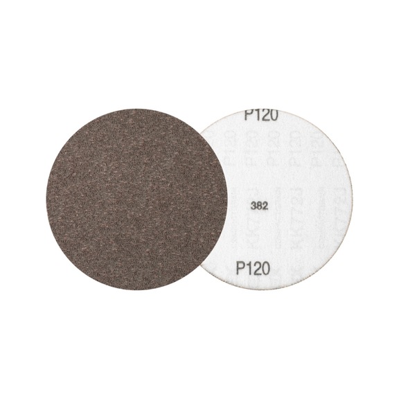 PFERD compact grain hook and loop disc KR diameter 115 mm A120 CK for fine sanding - Abrasive tool made of abrasive on a base