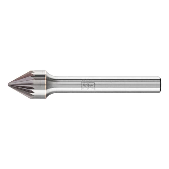 PFERD carbide burr countersink KSJ 60 degree diameter 10x08mm shank 6 Z3 - Rotor milling cutter