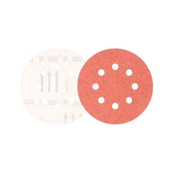 PFERD Universal corundum velcro disc KSS diameter 125 A100 8 suction holes - Abrasive tool made of abrasive on a base