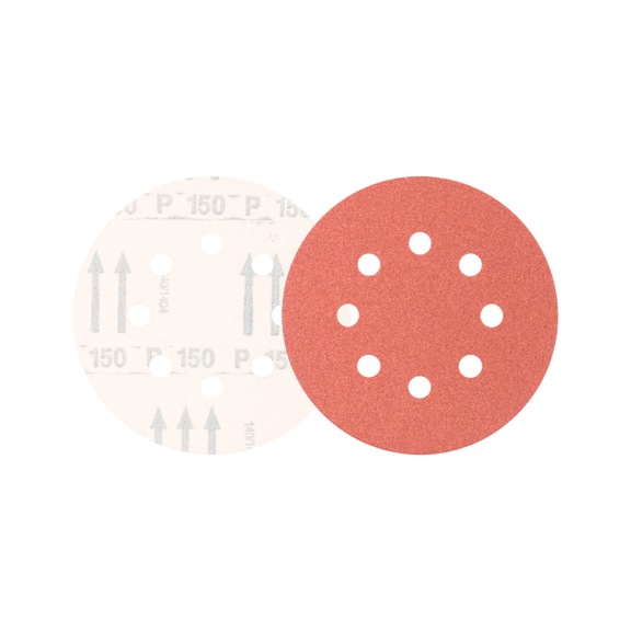 PFERD Universal corundum velcro disc KSS diameter 125 A150 8 suction holes - Abrasive tool made of abrasive on a base