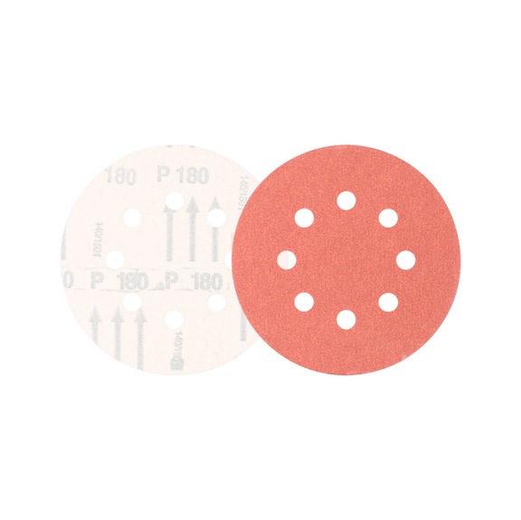 PFERD Universal corundum velcro disc KSS diameter 125 A180 8 suction holes - Abrasive tool made of abrasive on a base