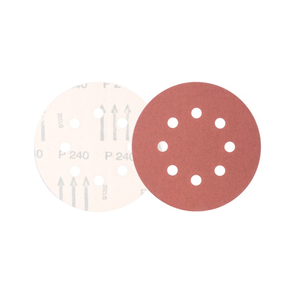 PFERD Universal corundum velcro disk KSS diameter 125 A320 8 suction holes - Abrasive tool made of abrasive on a base