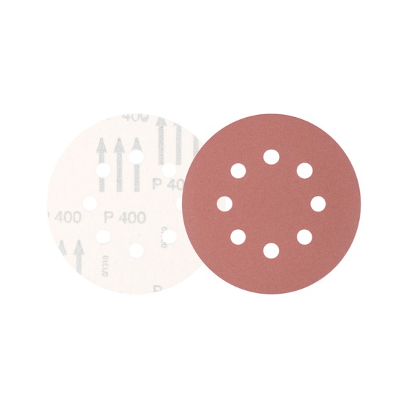 PFERD Universal corundum velcro disc KSS diameter 125 A400 8 suction holes - Abrasive tool made of abrasive on a base