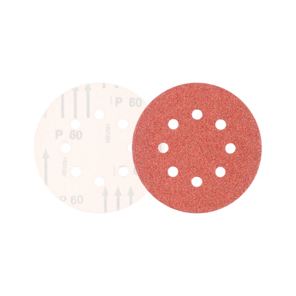 PFERD Universal corundum velcro disc KSS diameter 125 A60 8 suction holes - Abrasive tool made of abrasive on a base