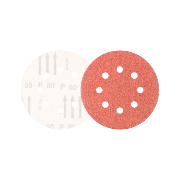 PFERD Universal corundum velcro disc KSS diameter 125 A80 8 suction holes - Abrasive tool made of abrasive on a base