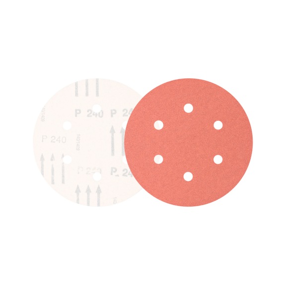 PFERD Universal corundum velcro disc KSS diameter 150 A240 6 suction holes - Abrasive tool made of abrasive on a base