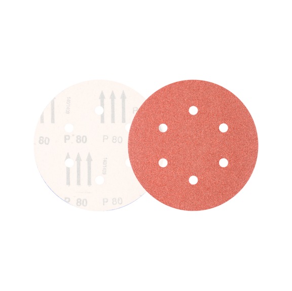 PFERD Universal corundum velcro disc KSS diameter 150 A80 6 suction holes - Abrasive tool made of abrasive on a base