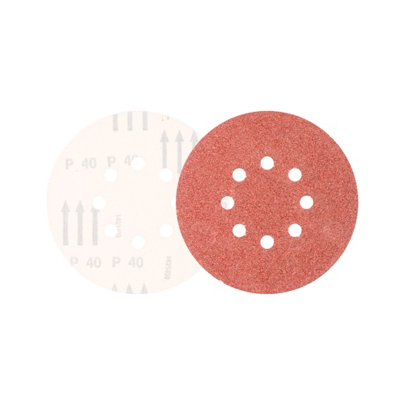 PFERD Universal corundum velcro disk KSS diameter 150 A40 8 suction holes - Abrasive tool made of abrasive on a base