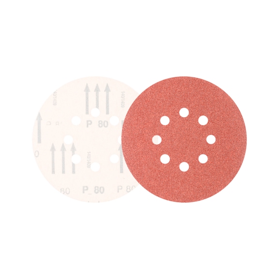 PFERD Universal corundum velcro disc KSS diameter 150 A80 8 suction holes - Abrasive tool made of abrasive on a base