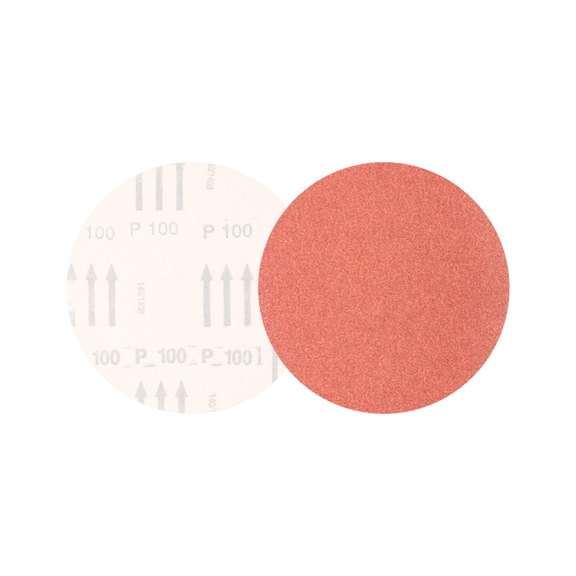 PFERD Universal Korund Klettscheibe KSS Durchmesser 150 A100 ohne Absauglöcher - Schleifwerkzeug aus Schleifmittel auf Unterlage