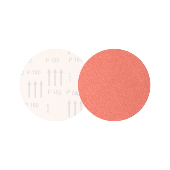 PFERD Universal Korund Klettscheibe KSS Durchmesser 150 A180 ohne Absauglöcher - Schleifwerkzeug aus Schleifmittel auf Unterlage