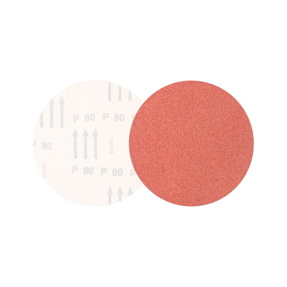 PFERD Universal Korund Klettscheibe KSS Durchmesser 150 A80 ohne Absauglöcher - Schleifwerkzeug aus Schleifmittel auf Unterlage