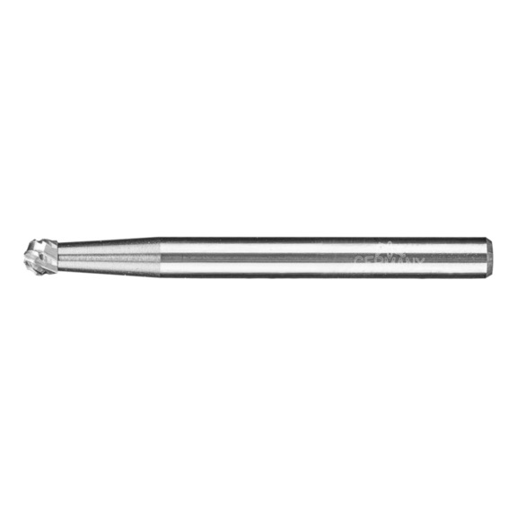 PFERD carbide burr ball nose KUD diameter 03x02 mm shank 3 mm TITANIUM - Rotor milling cutter