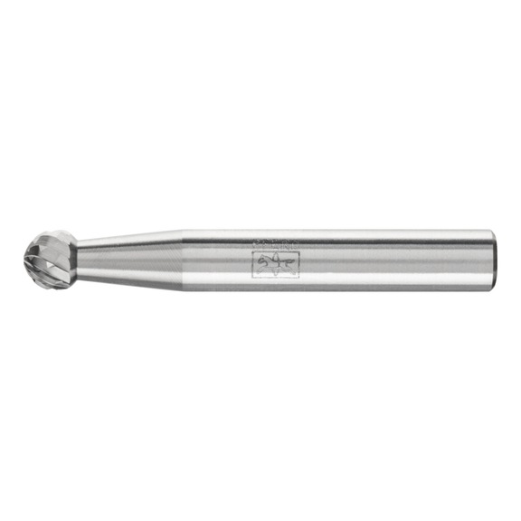 PFERD carbide burr ball nose KUD diameter 06x05 mm shank 6 mm Z4 fine - Rotor milling cutter